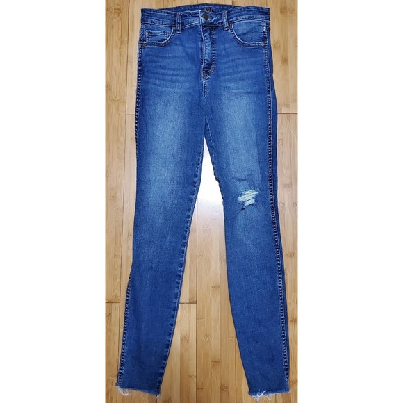 KUT Fab Ab Toothpick Skinny Jeans Womens Size 4 Regular Blue High Rise Stretch - Picture 1 of 15